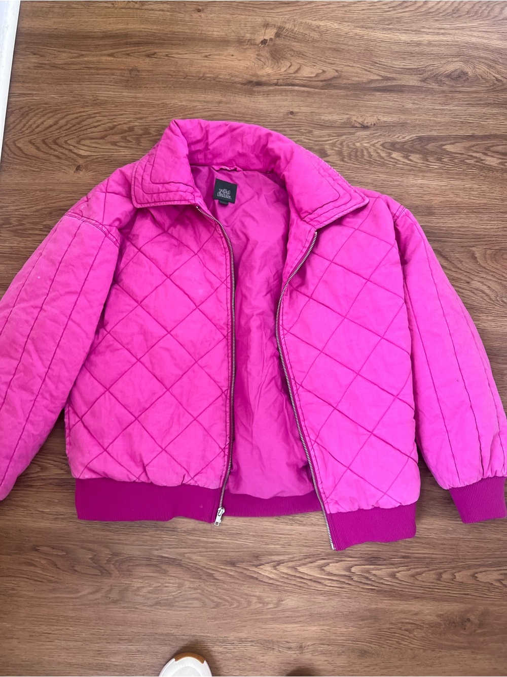 wild fable Quilted Hot Pink Bomber Jacket